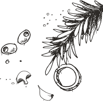 a black and white silhouette of a bed