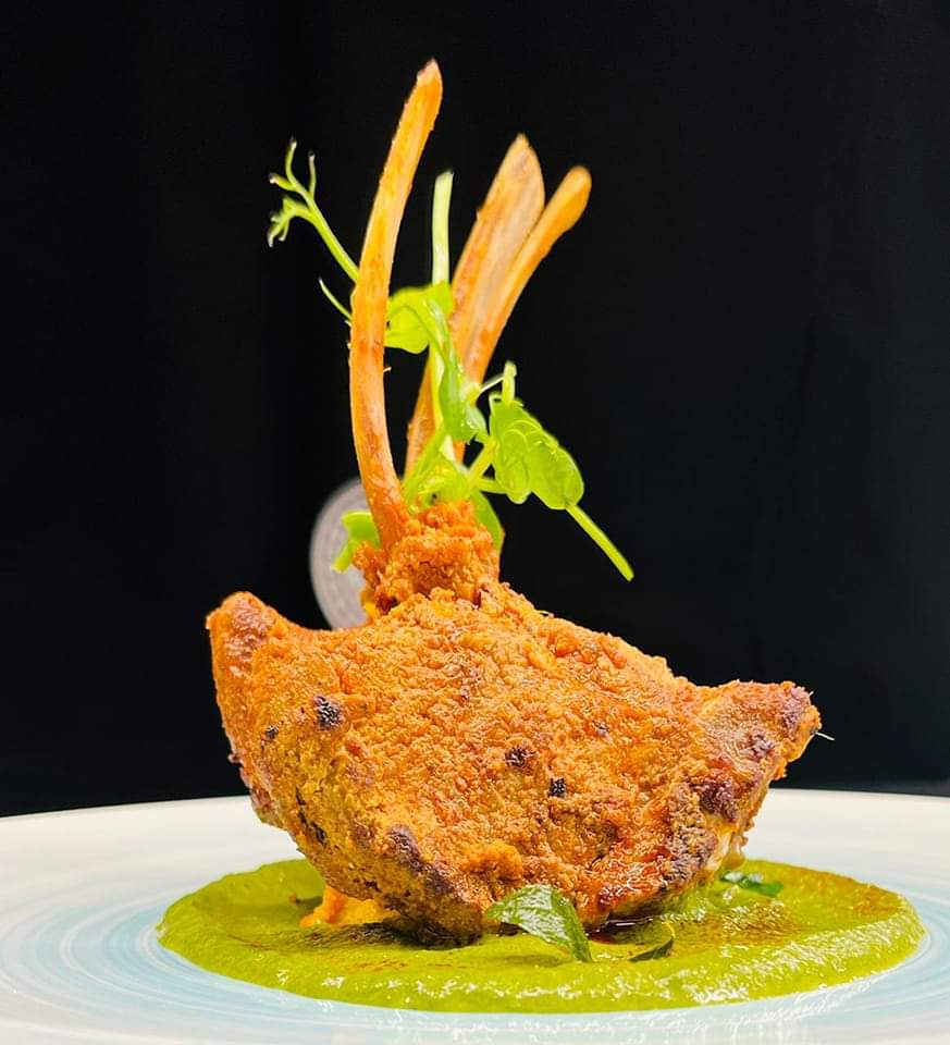 a restaurant with tables and chairs and a bar